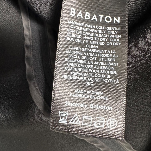 Babaton Power Hip Blazer Open Front Blazer Black Size 4 - Picture 13 of 14